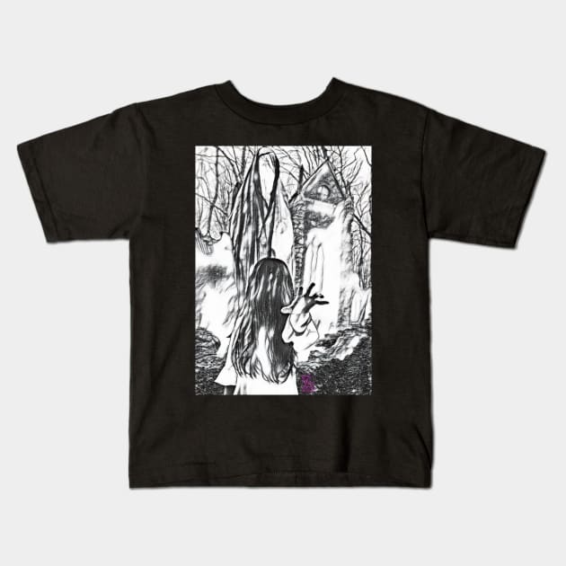 Ghosts in cemetery Kids T-Shirt by Viper Unconvetional Concept